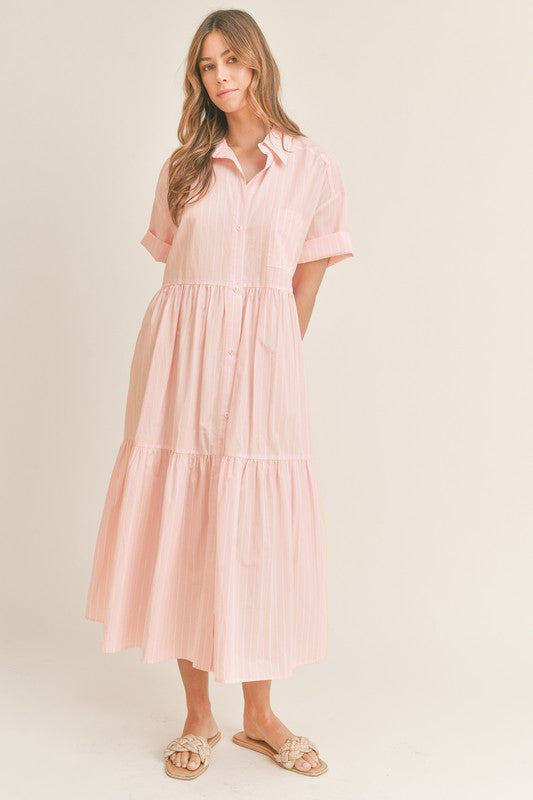 Tiffany Striped Midi Dress