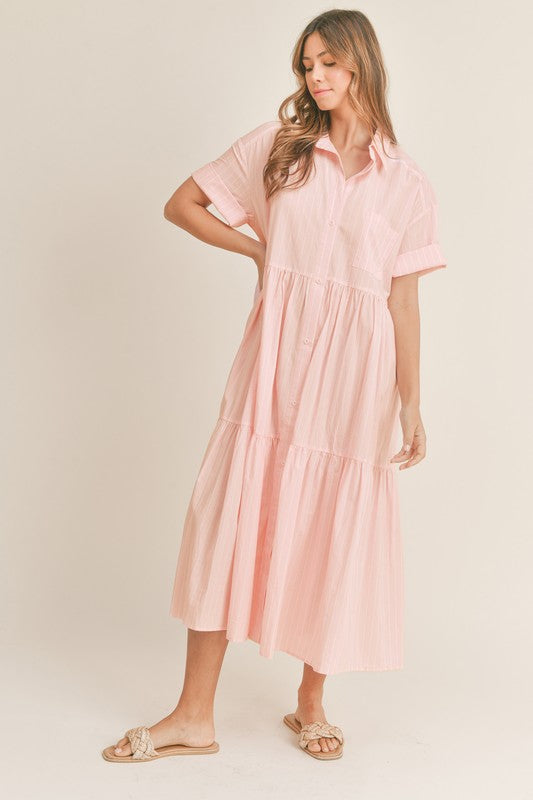Tiffany Striped Midi Dress